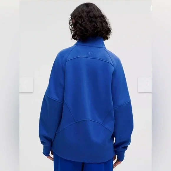 Lululemon Scuba Oversized Funnel-Neck Half zip Long Cerulean Blue XL/XXL - Picture 2 of 11